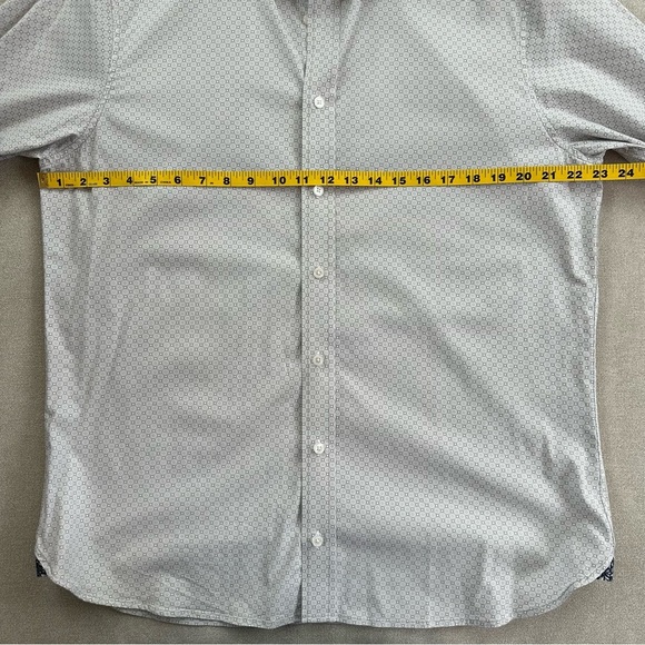 Nick Graham Stretch Modern Fit Button Doen Shirt. Size  L. Light gray pr… - Picture 7 of 9